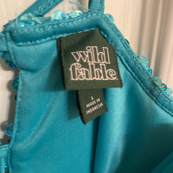 Turquoise sequin dress - Picture 3 of 3